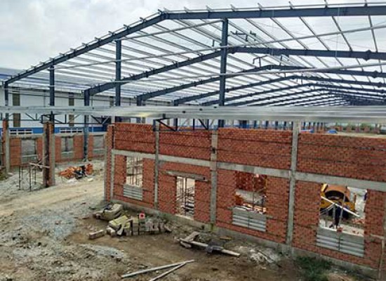 Gia công lắp dựng khung kèo nhà xưởng